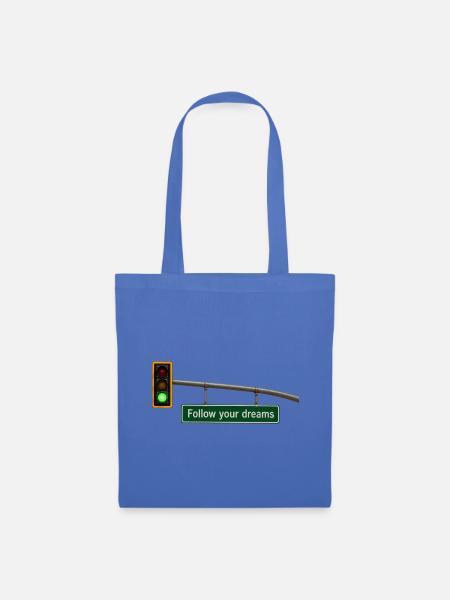 Follow Your Dreams – Ampel Motivation Geschenk - Stoffbeutel - Hellblau