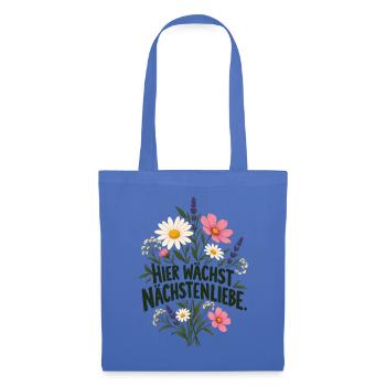 Nächstenliebe Blumenpracht LGBTQ Rechte - Stoffbeutel - Hellblau - Vorne