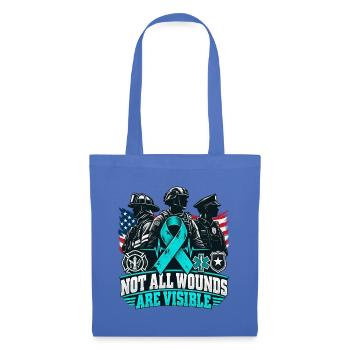 NOT ALL WOUNDS ARE VISIBLE – PTBS Awareness - Stoffbeutel - Hellblau - Vorne