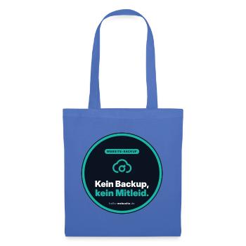 Kein Backup, Kein Mitleid. Admin Shirt - Stoffbeutel - Hellblau - Vorne