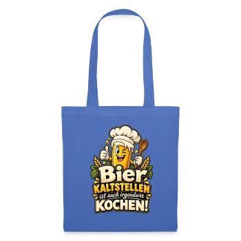 Bier kaltstellen ist auch irgendwie Kochen! - Stoffbeutel - Hellblau - Vorne
