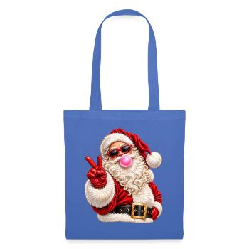 Weihnachtsmann-Sonnenbrille Kaugummi-Frieden - Stoffbeutel - Hellblau - Vorne