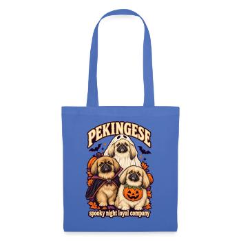 Spooky Night Loyal Company – Pekingesisches Halloween - Stoffbeutel - Hellblau - Vorne