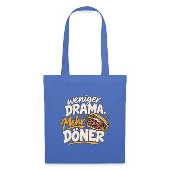 Weniger Drama, Mehr Döner - Stoffbeutel - Hellblau - Vorne