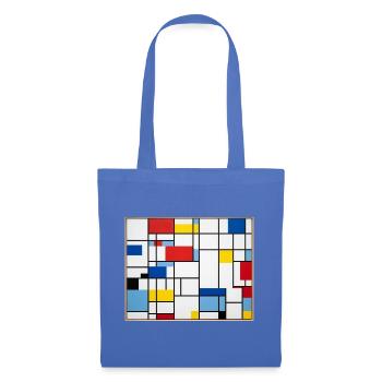 Mondrian Lines Primärfarbenspiel - Stoffbeutel - Hellblau - Vorne