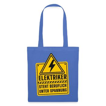 Elektriker unter Spannung Beruf - Stoffbeutel - Hellblau - Vorne
