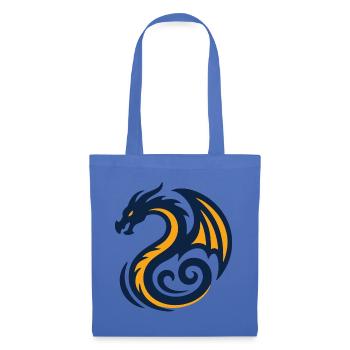 Tribal Drache Wappen Logo - Stoffbeutel - Hellblau - Vorne