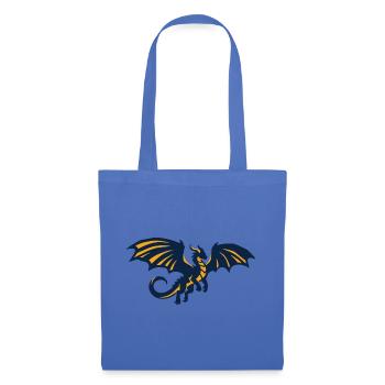 Blauer Drache Illustration - Stoffbeutel - Hellblau - Vorne