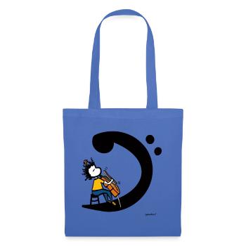 Cello Bass Clef – Cellist-Musik-T-Shirt - Stoffbeutel - Hellblau - Vorne