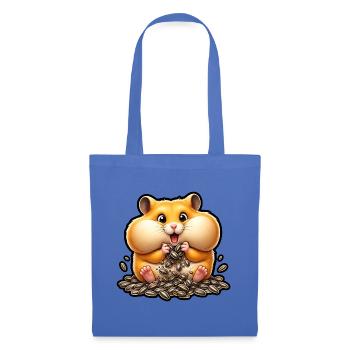 Hamster Backen Sonnenblumenkerne Kawaii Shirt - Stoffbeutel - Hellblau - Vorne