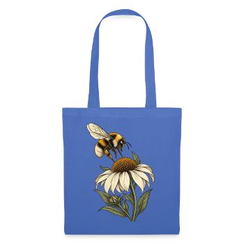Hummel und Sonnenhut - Stoffbeutel - Hellblau - Vorne