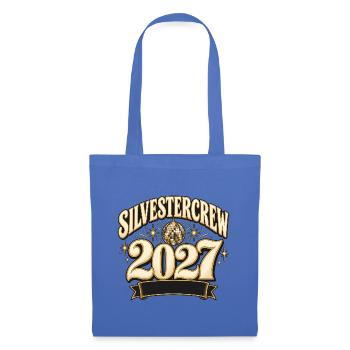 Silvestercrew 2027 mit Discokugel & leeres Banner - Stoffbeutel - Hellblau - Vorne