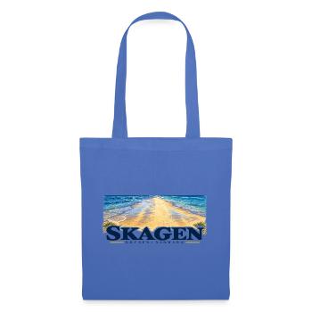 Skagen – Grenen und zwei Meere in Farbe - Stoffbeutel - Hellblau - Vorne