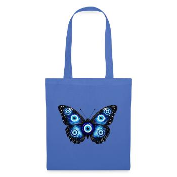 Schmetterling Nazar böses Auge vibes - Stoffbeutel - Hellblau - Vorne