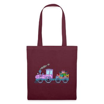 Train pour enfants avec remorque rose - Sac en tissu - bordeaux - Devant