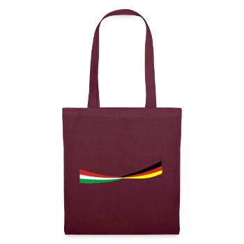 Italien - Deutschland - Schmal - Banner Sport Flag - Stoffbeutel - Burgunderrot - Vorne