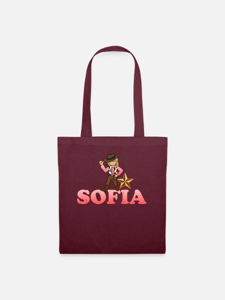 Sofia - Stoffbeutel - Burgunderrot