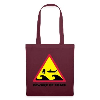 Beware Of Coach - Opti Edition - Stoffbeutel - Burgunderrot - Vorne