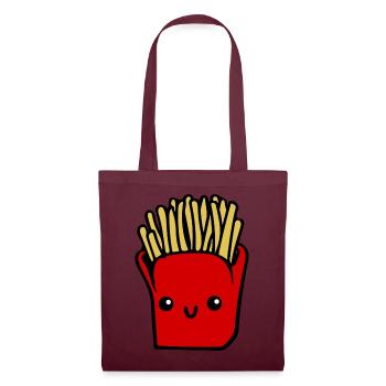 Pommes - Stoffbeutel - Burgunderrot - Vorne