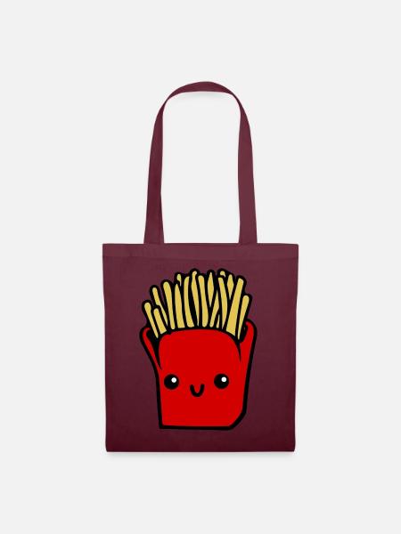 Pommes - Stoffbeutel - Burgunderrot