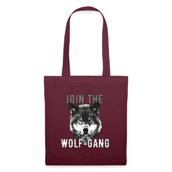 Join The Wolf Gang Wolfgang Vorname Name - Stoffbeutel - Burgunderrot - Vorne