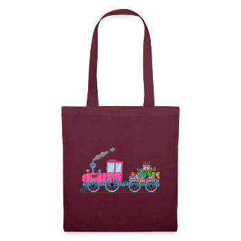 Train pour enfants avec remorque rose - Sac en tissu - bordeaux - Devant