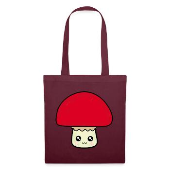Kawaii Mushroom Kawaii Chibi Kawaii food - Tote Bag - burgundy - Front