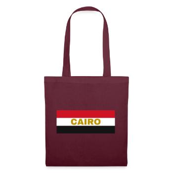 Cairo City in Egyptian Flag Colors - Tote Bag - burgundy - Front