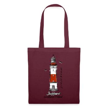 JUSSARÖ LEUCHTTURM Marine Textilien und Geschenke - Stoffbeutel - Burgunderrot - Vorne