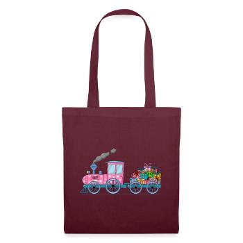 Train pour enfants avec remorque rose - Sac en tissu - bordeaux - Devant
