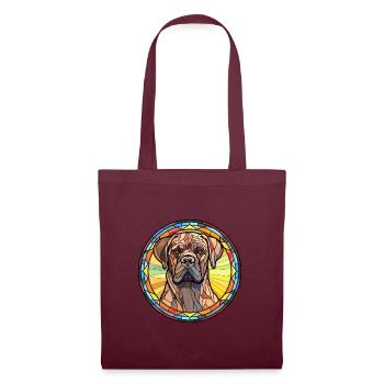 Perro de Presa Canario Hunderasse Buntglas Col - Stoffbeutel - Burgunderrot - Vorne