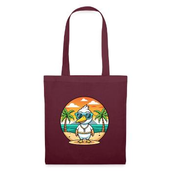 Lunettes de soleil de plage d’été de dessin animé drôle d’oie - Sac en tissu - bordeaux - Devant