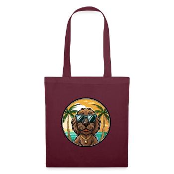 Boykin Spaniel Chien Race Dessin Animé Lunettes De Soleil Plage - Sac en tissu - bordeaux - Devant