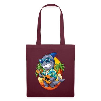 Lunettes de soleil de plage d’été de phoque drôle hawaïen - Sac en tissu - bordeaux - Devant