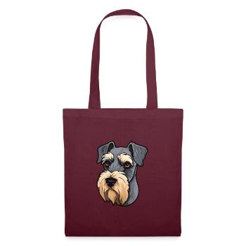 Mittelschnauze Hunderasse Cartoon Kawaii Illustrati - Stoffbeutel - Burgunderrot - Vorne