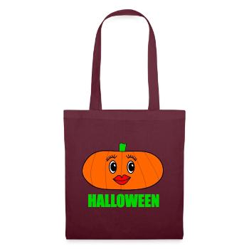 HALLOWEEN. KÜRBIS. HALLOWEEN-KÜRBIS - Stoffbeutel - Burgunderrot - Vorne
