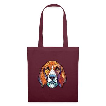 Bosnischer grobhaariger Jagdhund Hunderasse Aquarell - Stoffbeutel - Burgunderrot - Vorne