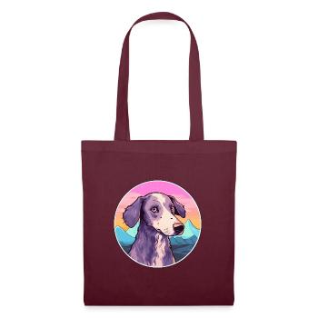 Andalusische Ratte Jagdhund Rasse Cartoon Kawaii Wa - Stoffbeutel - Burgunderrot - Vorne