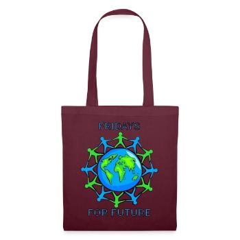 Fridays for future - Stoffbeutel - Burgunderrot - Vorne