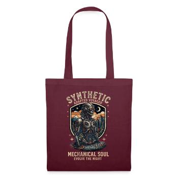 Cybernetic Mechanical Soul / Synthetic  Cyberpunk - Stoffbeutel - Burgunderrot - Vorne