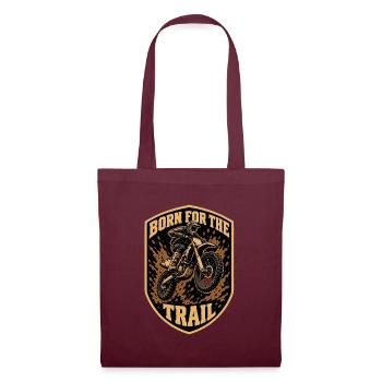 Born For The Trail Motocross Dirtbike Vintage Bad - Stoffbeutel - Burgunderrot - Vorne