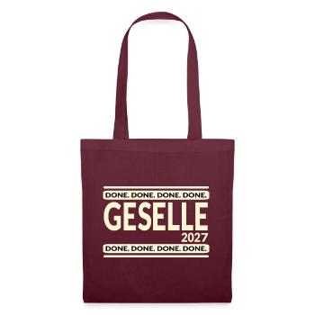Ausbildung Geselle 2027 - Stoffbeutel - Burgunderrot - Vorne