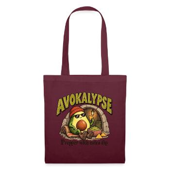 Avocado Apocalypse Prepper Guacamole Food Art - Stoffbeutel - Burgunderrot - Vorne