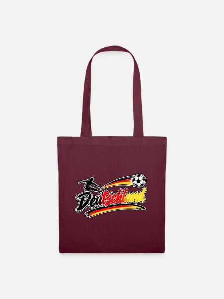 DeutschlandFussball - Stoffbeutel - Burgunderrot