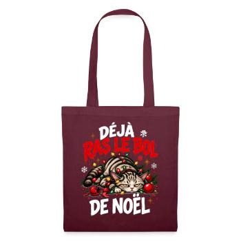 Ich habe schon die Nase voll von Weihnachten - Stoffbeutel - Burgunderrot - Vorne