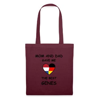 Netherlands Germany Genes Heart - Stoffbeutel - Burgunderrot - Vorne