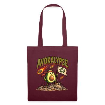 Avocado-Apokalypse immer noch reif, lustiger Food-Krieger - Stoffbeutel - Burgunderrot - Vorne