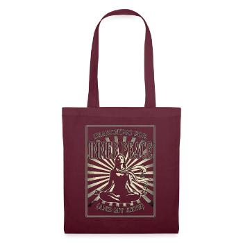 Yoga Instructor Searching For Inner Yoga Teacher - Stoffbeutel - Burgunderrot - Vorne
