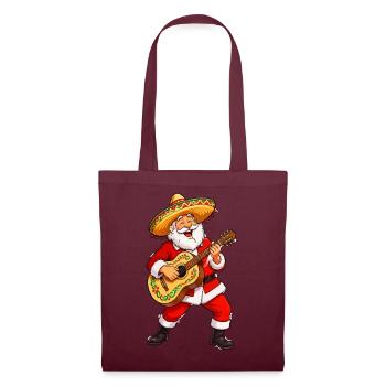 Mariachi Santa Weihnachten - Stoffbeutel - Burgunderrot - Vorne