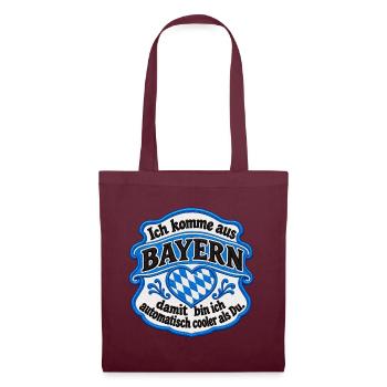 Bayern_Herz_Wappen - Stoffbeutel - Burgunderrot - Vorne